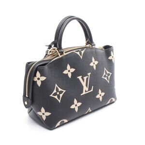 Louis Vuitton Tone Black Palais Beige Empreinte Handbag Two Leather